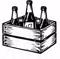 Bierflaschen in einer Holzkiste